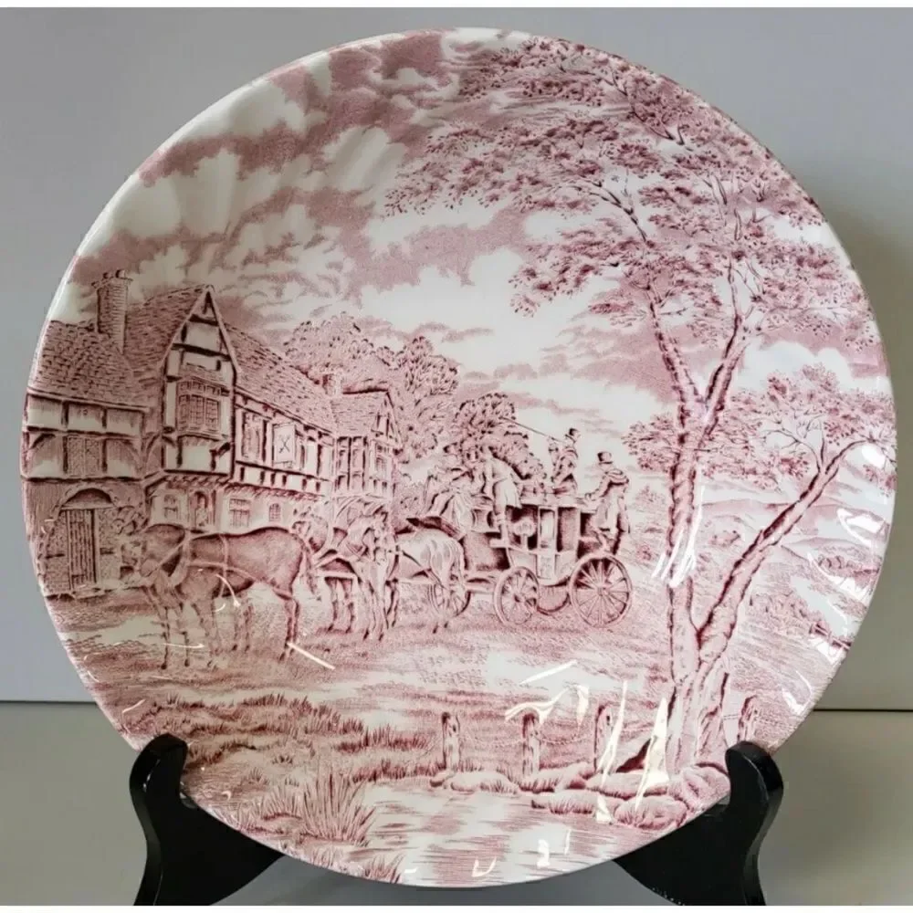 Vintage Royal Wessex Stage Coach Serving Dinner Plate Made In England/ New